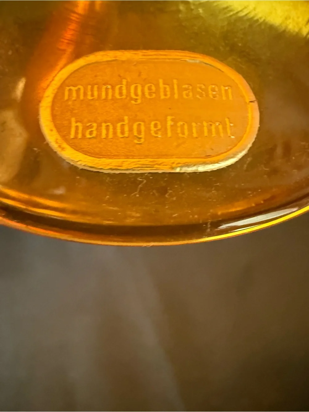 Lauscha Germany Hand Blown Glass Bird  Cocktail Pick Set W/Amber Holder.